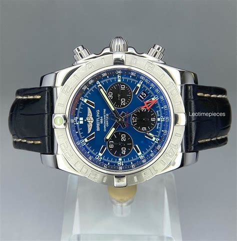 breitling black eye blue|breitling chronomat 44 blue dial.